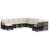vidaXL Tuinbankenset 11 st Zwart poly rattan