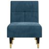 vidaXL Chaise longue fluweel blauw