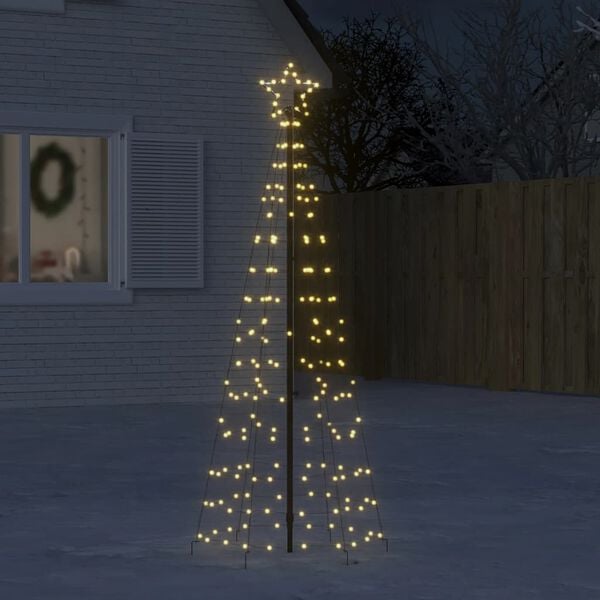 vidaXL LED-kerstboom met spikes 220 LED's warm wit 180 cm