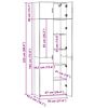 vidaXL Opbergkast 70x42,5x225 cm bewerkt hout gerookt eikenkleur