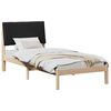 vidaXL Bedframe Bruin en zwart 100 x 200 cm Massief grenenhout