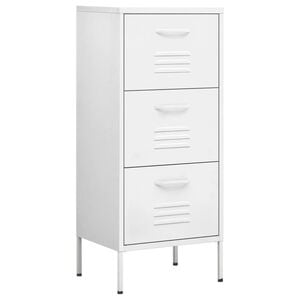 vidaXL Opbergkast 42,5x35x101,5 cm staal wit