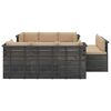 vidaXL 9-delige Loungeset met kussens pallet massief grenenhout