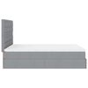 vidaXL Ottoman bed met matras en LED's 140x190cm stof lichtgrijs