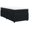 vidaXL Boxspring met matras fluweel zwart 90x200 cm