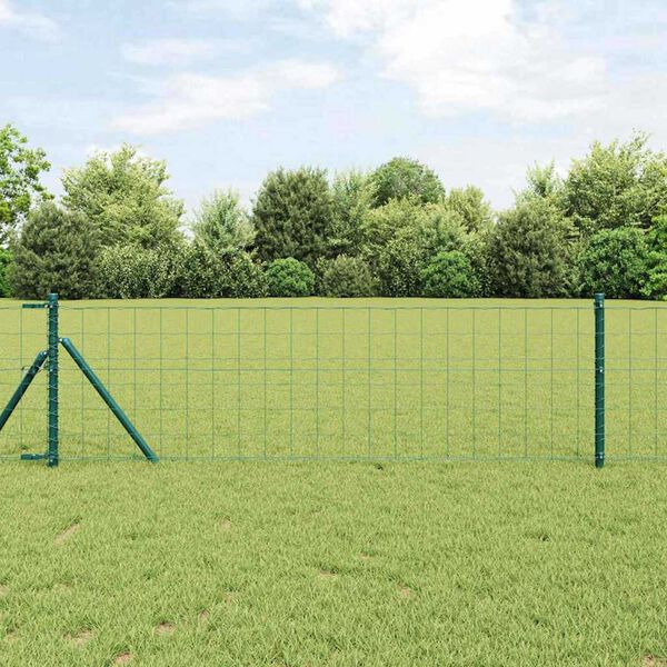 vidaXL Euro Hek Groen 0.6 x 25 m PVC-gecoat ijzer