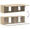 vidaXL Tv-meubelset Wandgemonteerd 3 pcs Sonoma Eiken Bewerkt hout