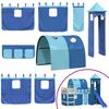 vidaXL Gordijnen voor hoogslaper met tunnel en toren blauw