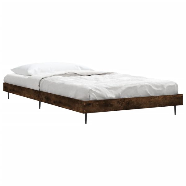 vidaXL Bedframe zonder matras hout gerookt eikenkleurig 90x190 cm
