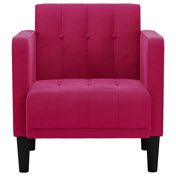 vidaXL Fauteuil met armleuningen wijnrood 53 cm fluweel