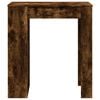 vidaXL Bartafel met rekken 95x47x103,5 cm bewerkt hout gerookt eiken