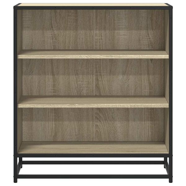 vidaXL Dressoir 68x35x76 cm bewerkt hout en metaal sonoma eikenkleur