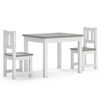 vidaXL 3-delige Kindertafel- en stoelenset MDF wit en grijs