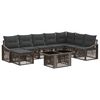 vidaXL Tuinbankenset 9 st Grijs en Donkergrijs poly rattan
