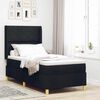 vidaXL Boxspringbed met matras met hoofdeinde Zwart 90 x 190 cm Stof