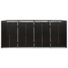 vidaXL Containerberging viervoudig 274x80x117 cm poly rattan zwart