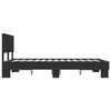 vidaXL Bedframe bewerkt hout metaal zwart 135x190 cm