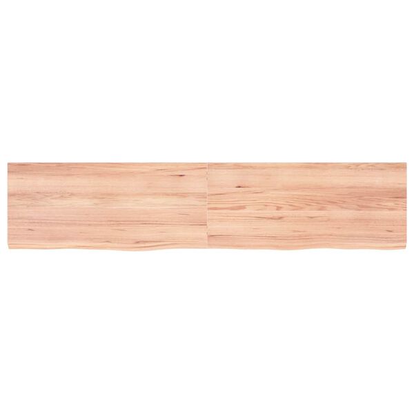 vidaXL Wandschap 180x40x(2-4)cm behandeld massief eikenhout lichtbruin