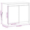vidaXL Dressoir met LED 72x34x61 cm bewerkt hout gerookt eikenkleurig