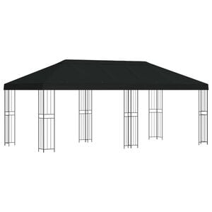 vidaXL Paviljoen met zijwanden 6 x 3 m Zwart Polyester en staal 190