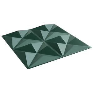 vidaXL Wandpanelen 12 pcs Origami Groen 50 x 50 cm XPS Schuim