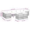 vidaXL 9-delige Loungeset met kussens poly rattan beige