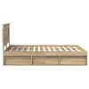 vidaXL Bedframe met hoofdeinde Sonoma 140 x 190 cm Massief grenenhout