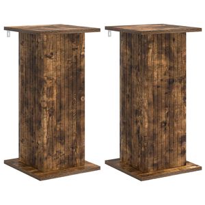 vidaXL Plantenstandaard 2 pcs Gerookt eiken 30,5 x 30 x 60,5 cm