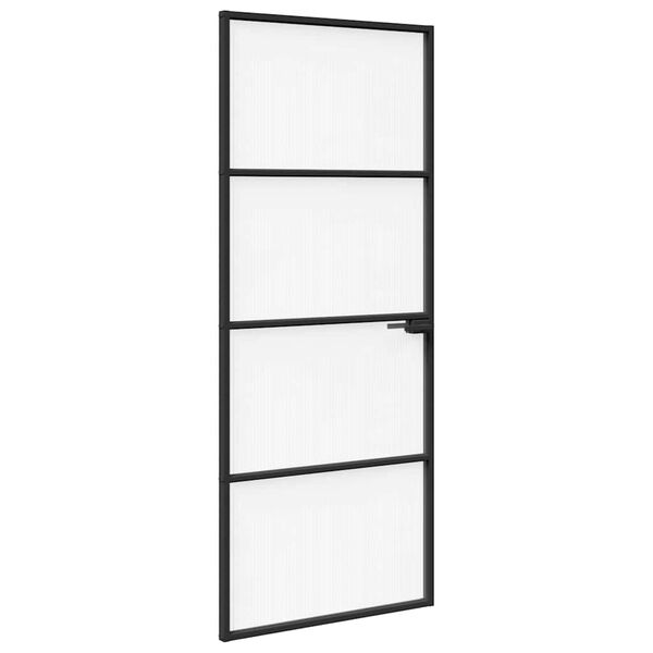 vidaXL Huisdeur 83 x 201,5 x 3,5 cm Aluminium en Gehard Glas