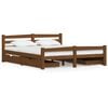 vidaXL Bedframe met 4 lades massief grenenhout honingbruin 160x200 cm