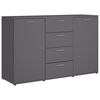 vidaXL Dressoir 120x35,5x75 cm bewerkt hout grijs