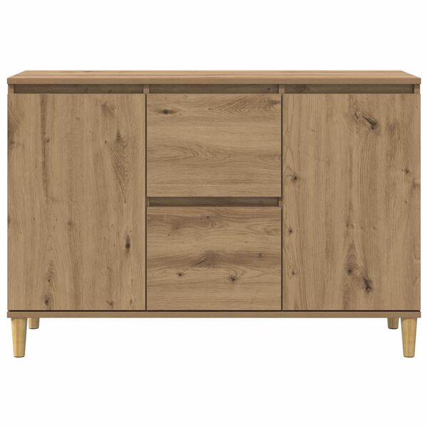 vidaXL Dressoir 102x35x70 cm bewerkt hout artisanaal eikenkleurig