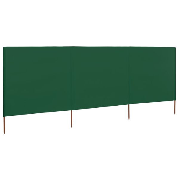vidaXL Windscherm 3-panelen 400x160 cm stof groen