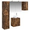 vidaXL Badkamerkastenset 5 pcs Gerookt eiken 50 x 14,5 x 70 cm