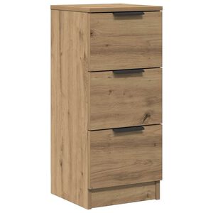 vidaXL Dressoir 30x30x70 cm bewerkt hout artisanaal eikenkleur