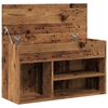 vidaXL Schoenenbank 80x30x45 cm bewerkt hout oud houtkleurig