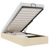 vidaXL Bedframe zonder matras 100x200 cm stof cr&egrave;mekleurig