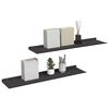 vidaXL Drijvende plank 2 pcs Zwart 80 x 18 x 2,5 cm Staal