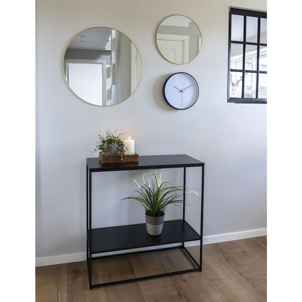 House Nordic Wandtafel Avery met 2 schappen zwart