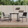 vidaXL 3-delige Tuinset met kussens poly rattan en staal