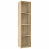 vidaXL Boekenkast/tv-meubel 36x30x143cm bewerkt hout sonoma eikenkleur
