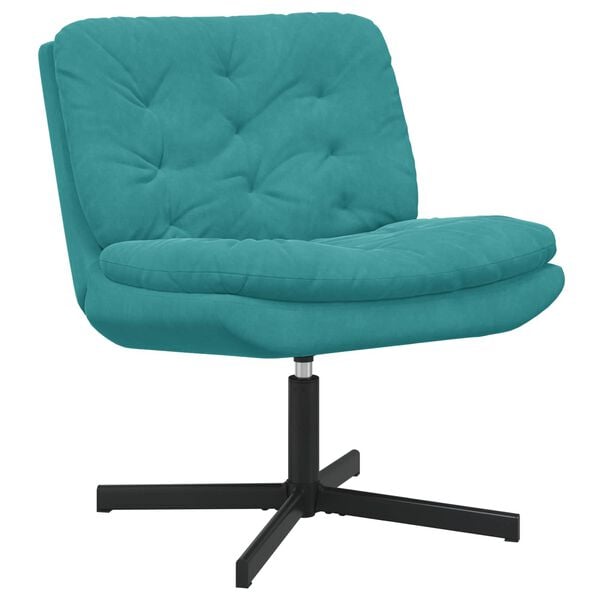 vidaXL Draaibare Relaxstoel Turquoise 63 x 75 x 76 cm Fluweel