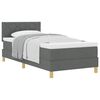 vidaXL Boxspringbed met matras Donkergrijs 100 x 200 cm Stof