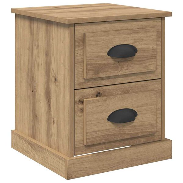 vidaXL Nachtkastje Artisan Eiken 39 x 39 x 47.5 cm Bewerkt hout