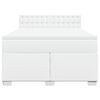 vidaXL Boxspring met matras kunstleer wit 140x200 cm