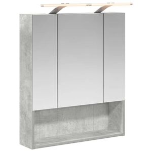 vidaXL Badkamer spiegelkast Beton Grijs 60 x 14.5 x 70 cm Bewerkt hout