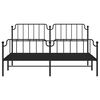 vidaXL Bedframe met hoofd- en voeteneinde metaal zwart 183x213 cm