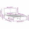 vidaXL Bedframe Bruin en donkergrijs 150 x 200 cm Massief grenenhout