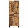 vidaXL Hoge kast met lade Oudhout 69,5 x 34 x 180 cm Bewerkt hout