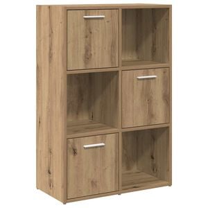 vidaXL Boekenrek 60,5x30x90 cm bewerkt hout artisanaal eikenkleurig